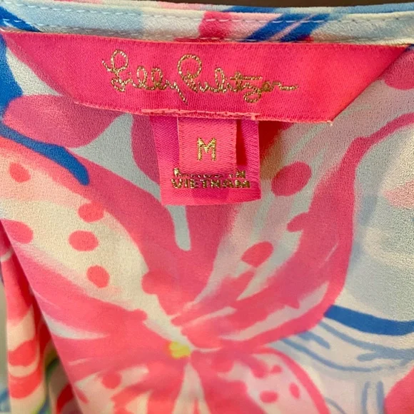 Lilly Pulitzer Multi colored Womens Medium Racerback Tank Spaghetti Straps - Picture 2 of 5